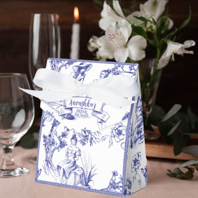 Ballotins Toile bleue et blanche de Jouy Fête des mariées (Créateur téléchargé)