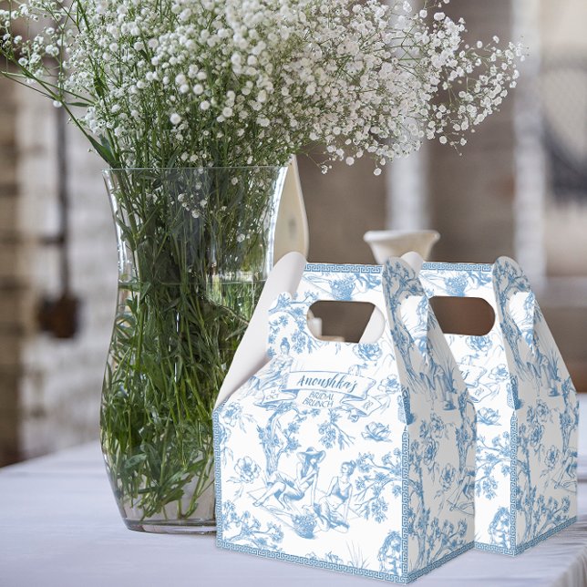 Ballotins Toile bleue et blanche de Jouy Fête des mariées (Créateur téléchargé)