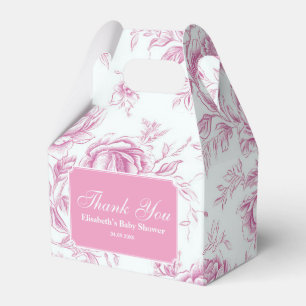 Ballotins Toile de Jouy florale chinoise rose