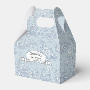 Ballotins Toile de Jouy Monogram Bleu Gris Vintage