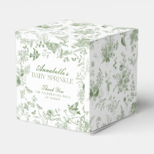 Ballotins Toile Verte De Jouy Floral Baby SprinkBallotin