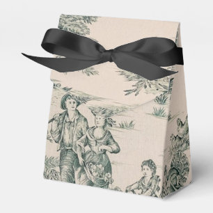 Ballotins Toile Verte Française Canevas Party Favoriser Box