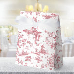 Ballotins Toile vintage Florale de Jouy-Pink<br><div class="desc">Belle toile de jouy sans soudure motif adaptée d'un modèle anglais gravé par John Munns vers 1770 avec ruines classiques,  port maritime,  berger et guirlandes florales. Rose sur arrière - plan blanc.</div>