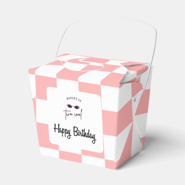 Ballotins Too Cool 2nd Birthday Favor Box (Verso)