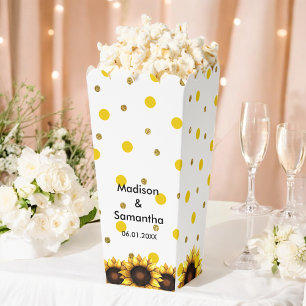 Ballotins Tournesol jaune blanc de mariage