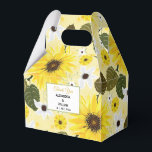 Ballotins Tournesol Jaune Pays Jardin Floral | MARIAGE<br><div class="desc">Fleurs de soleil avec fleurs blanches et feuilles.</div>