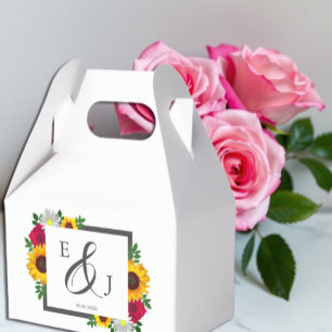 Ballotins Tournesol Rose Daisy Floral Mariage d'Automne