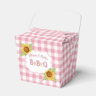 Ballotins Tournesols de campagne à carreaux rose Gingham Bab