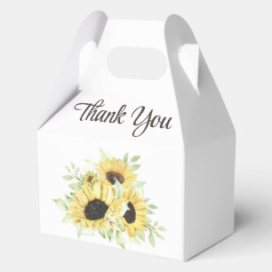 Ballotins Tournesols Floraux Jaune Merci Mariage Champêtre