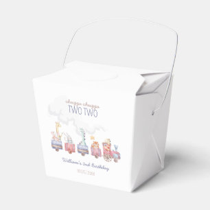 Ballotins Toy Train All Aboard Anniversaire invitation, Zoo