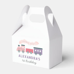 Ballotins Train à vapeur Pink Girl Anniversaire Merci Ballot
