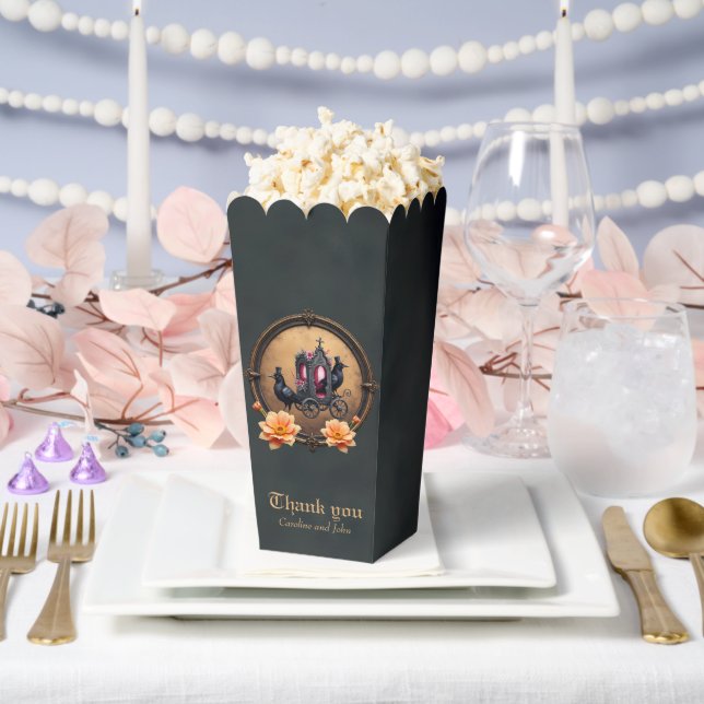 Ballotins Transport gothique avec Ravens et Rose. (Mariage)