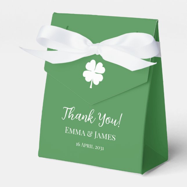 Ballotins Trèfle à quatre feuilles moderne Saint-Patrick Jou (Verso)