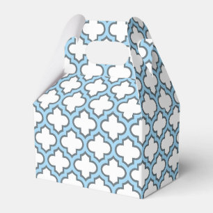 Ballotins Trellis bleu blanc et bébé, treillis, Quatrefoil