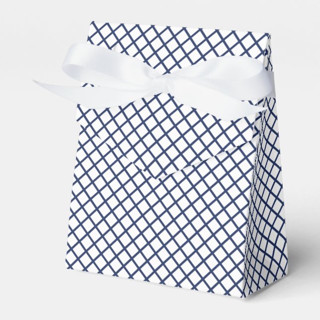 Ballotins Trellis Diamant Bleu Nuit - Blanc (Verso)
