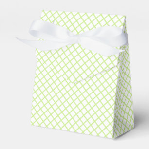 Ballotins Trellis Diamant Vert de Printemps - Blanc