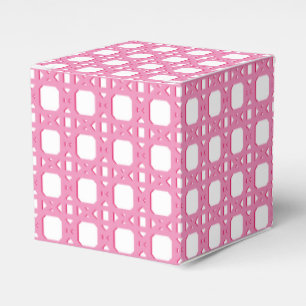 Ballotins Trellis en Rotin de Style Chinois Rose
