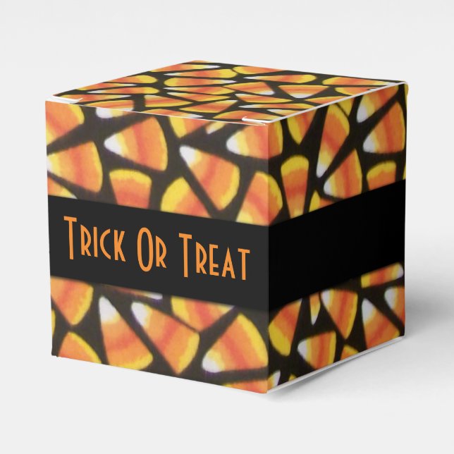 Ballotins Tricoter Ou Traiter Candy Corn Cube Ballotin (Verso)