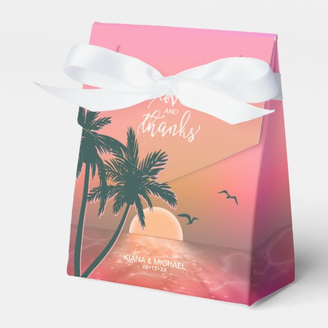 Ballotins Tropical Isle Sunrise Love and Thanks Pink ID581 (Verso)