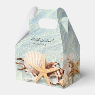 Ballotins Tropical Ocean Beach Seashell Wedding Favor Box