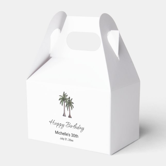 Ballotins Tropical Palm Trees Elegant 30th Birthday Party (Verso)