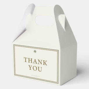 Ballotins Tropical Peacock Palm Ivory Gold Grand Mariage