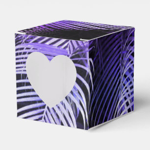 Ballotins Tropical Violet Palm Feuille Ballotin de coeur