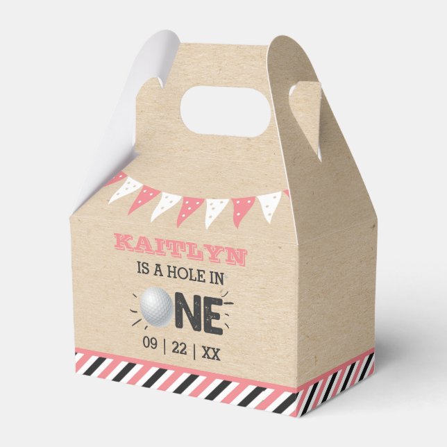 Ballotins Trou en une fille Golf 1er anniversaire Par tee (Verso)