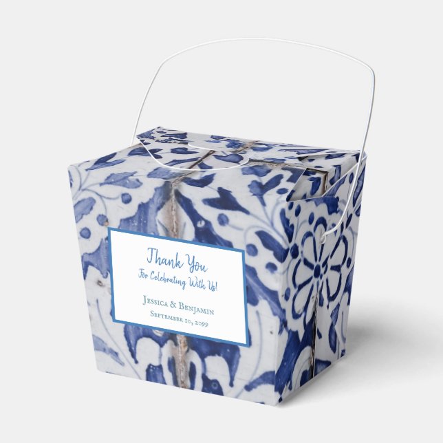 Ballotins Tuiles portugais customisés Azulejo Floral (Verso)