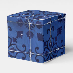 Ballotins Tuiles portugaises - Azulejo Blue Floral Leaf Desi