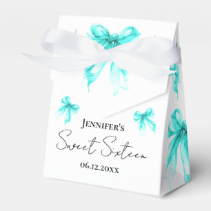 Ballotins Turquoise Arc Coquette Script Merci Sweet 16