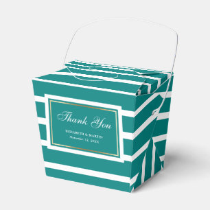 Ballotins Turquoise Blanc Mariage Merci moderne