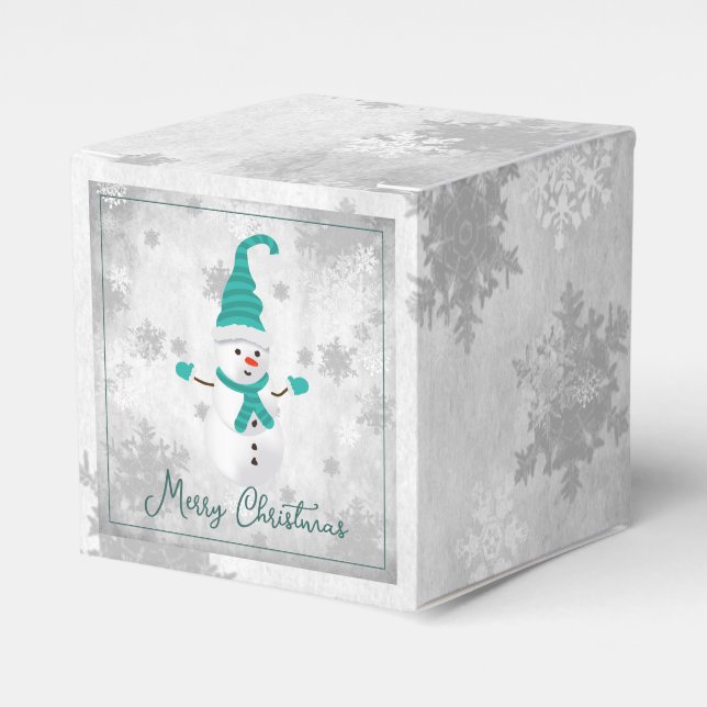 Ballotins Turquoise Cute Snowman Ballotin (Verso)