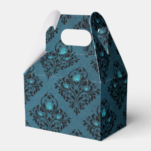 Ballotins Turquoise et noir gothique Rose Damask