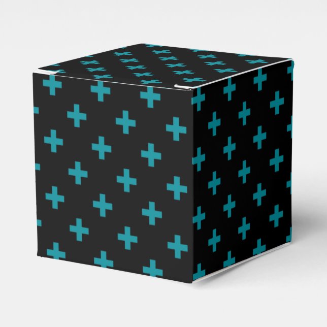 Ballotins Turquoise polka croise sur noir (Verso)