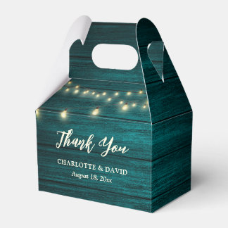 Ballotins Turquoise Rustique Pays Chaîne de bois Mariage