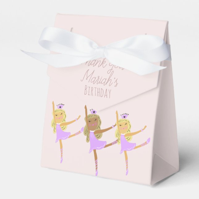 Ballotins Tutu fille's Birthday Ballerinas Ballotin rose (Verso)