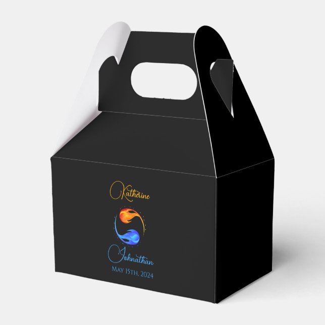 Ballotins Twin Flame Mariage-Noir de couleur Script-Ballotin (Verso)