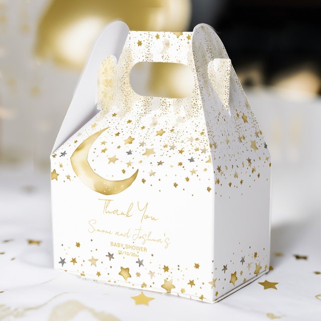 Ballotins Twinkle petit baby shower étoile scintillant faveu (Twinkle twinkle little star baby shower favors personalized favor box white gold moon stars favors)