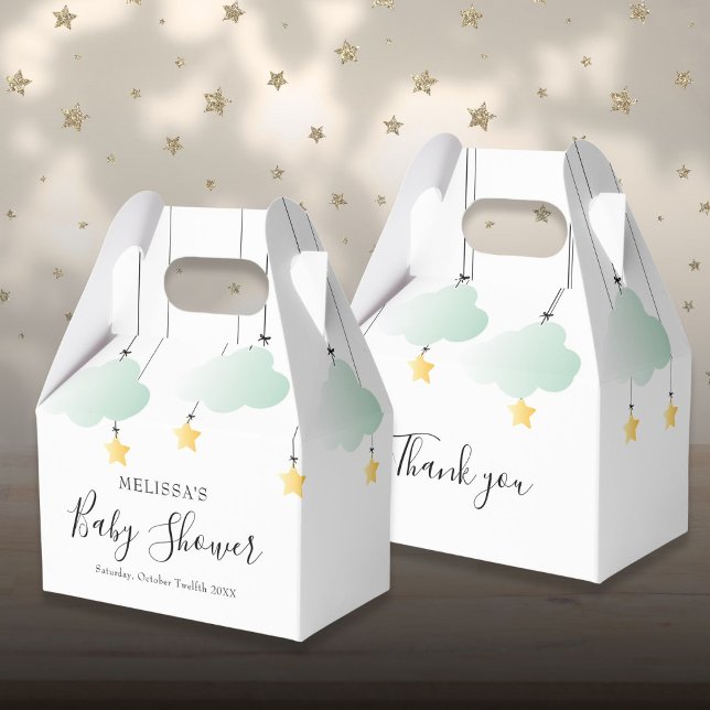 Ballotins Twinkle Twinkle Little Star Baby shower neutre (Twinkle Twinkle Little Star Neutral Baby Shower Favor Boxes)