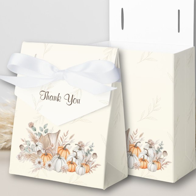 Ballotins Un Baby shower Boho Un Peu Citrouille (A Little Pumpkin Is On The Way Baby Shower Favor Box)