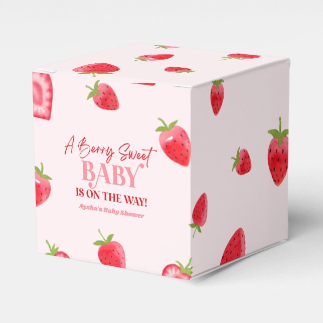 Ballotins Un Baby shower de fraise Berry Sweet Baby (Verso)