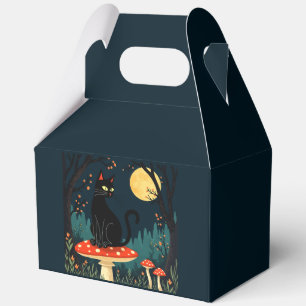 Ballotins Un chat noir familier et champignons Halloween 3