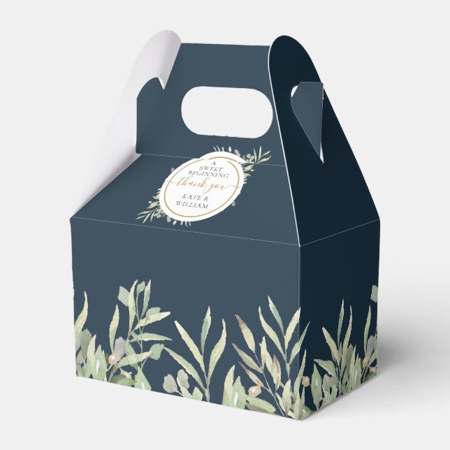 Ballotins Un doux début de Mariage de verdure bleu de mer pr (Verso)