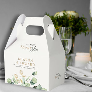 Ballotins Un doux Merci Eucalyptus Mariage or vert