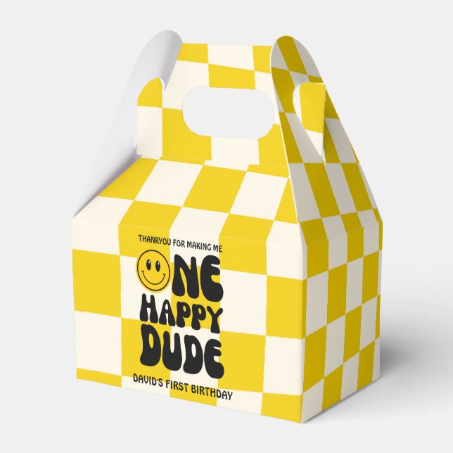 Ballotins Un Joyeux Mec Happy Face Boy Premier anniversaire (Verso)