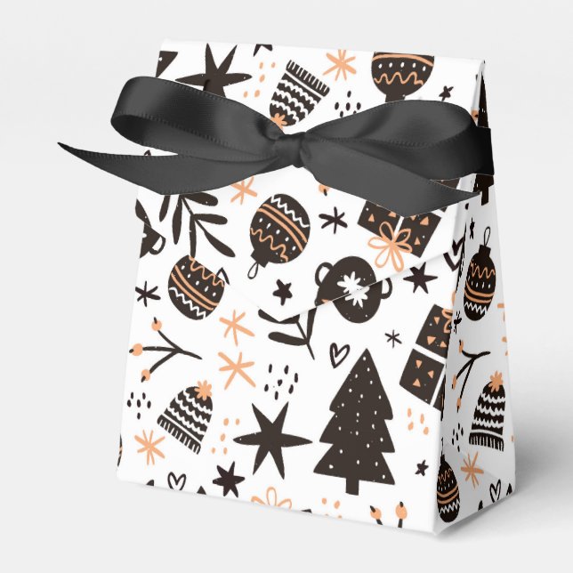 Ballotins Un Motif de Noël noir et blanc (Verso)