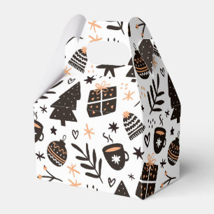 Ballotins Un Motif de Noël noir et blanc