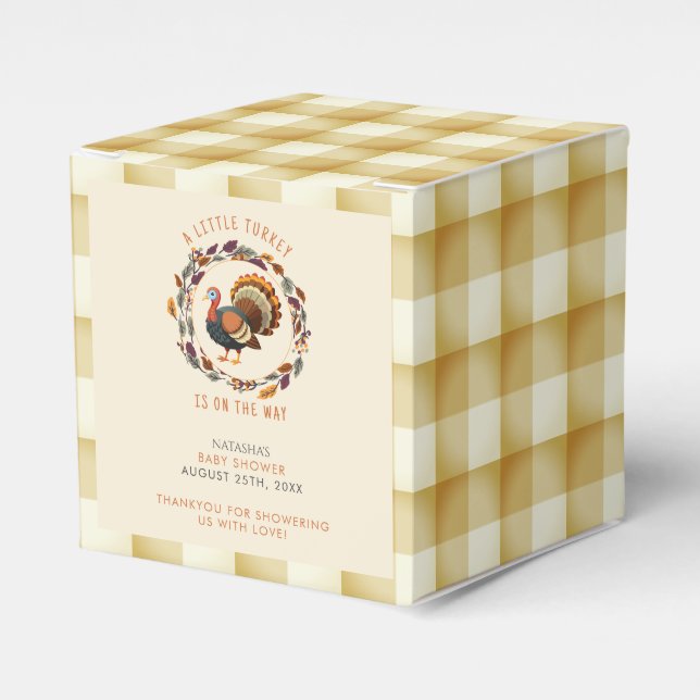 Ballotins Un petit Baby shower d'automne d'Action de grâces  (Verso)