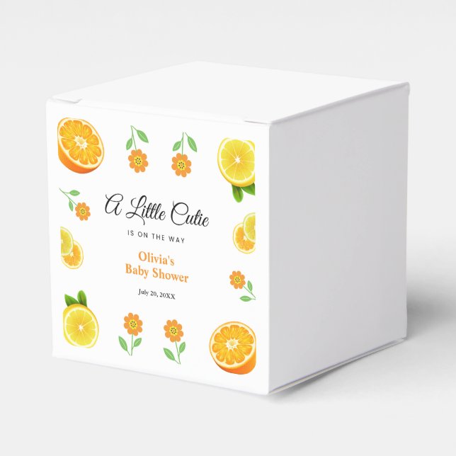 Ballotins Un Petit Baby shower Orange Citron Citron Cutie (Verso)